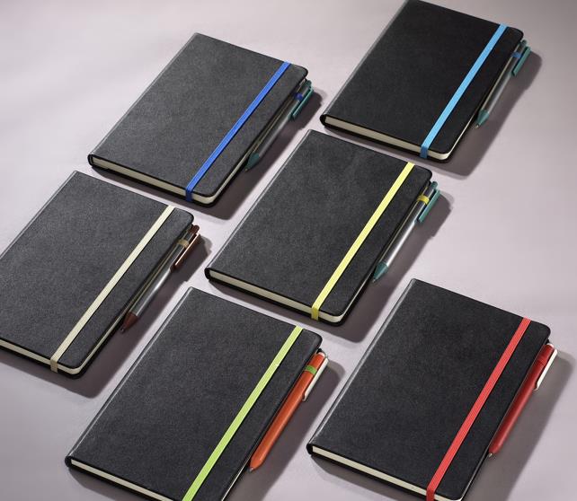 硬面皮质记事本线装